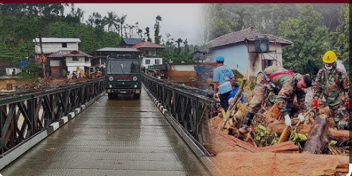 Indian Army completes the Cl 24 Bailey Bridge in record time in landslide-affected Wayanad, Kerala.