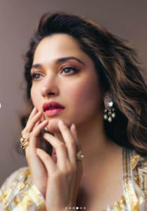 Tamannaah Bhatia's gota anarkali by Abu Jani 